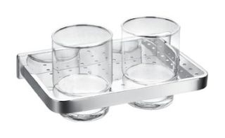 Стакан настенный двойной, хром Cezares CZR-F-8920A